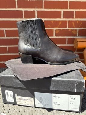 rag & bone Black Leather Chelsea Ankle Boots